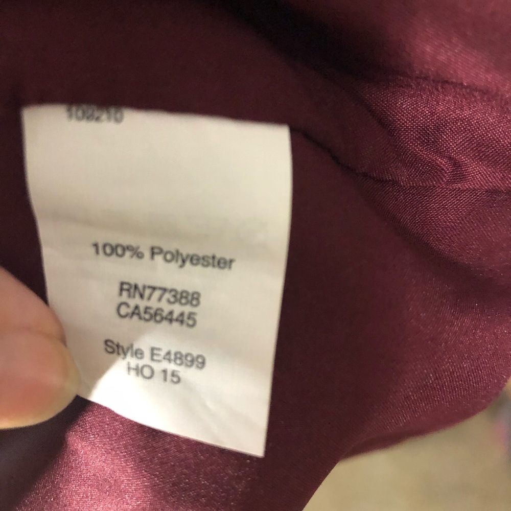 Madewell midnight fit & flare burgundy dress - Picture 7 of 8